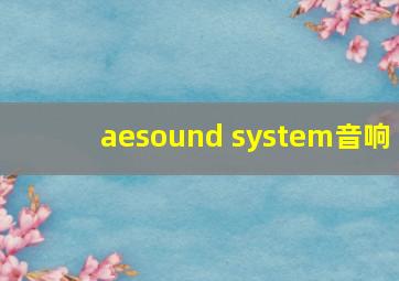 aesound system音响